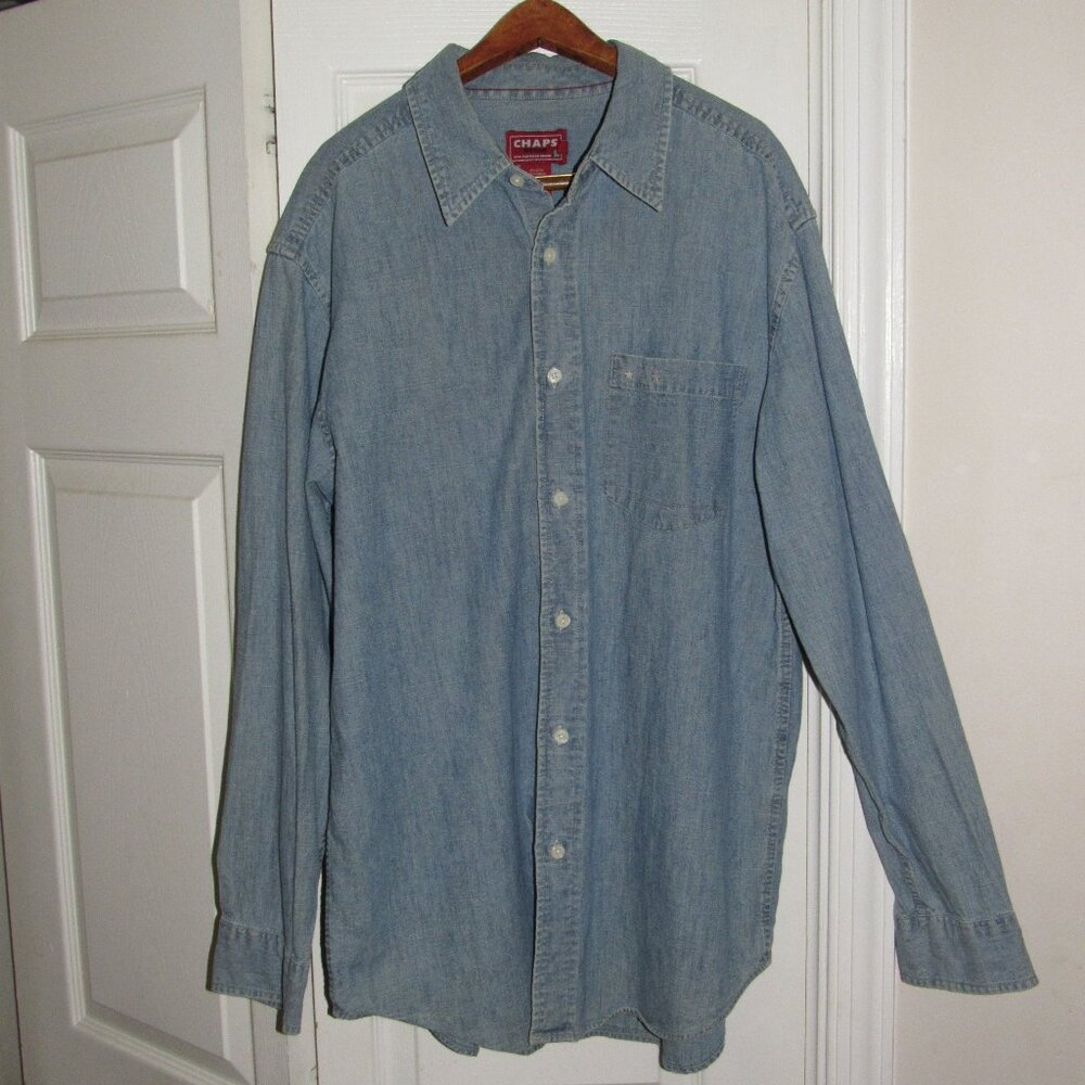 Ralph Lauren Chaps Denim 3 Star Pocket Shirt - Vintage circa 2000's New, no tags